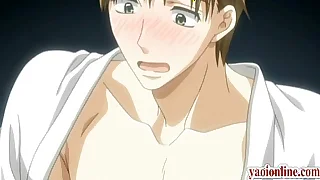 Blonde hentai gay licking his fixture